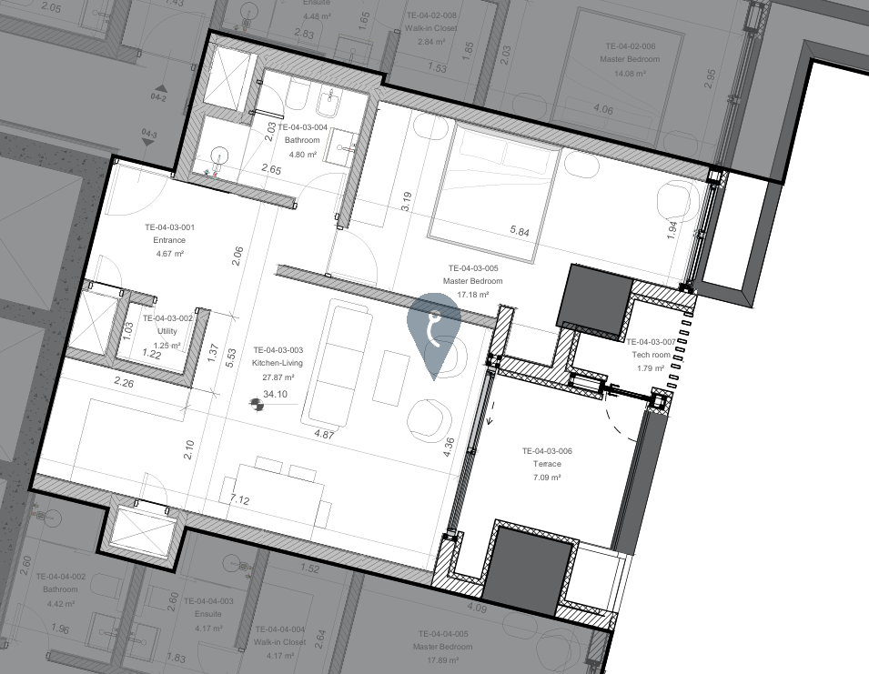 One-Bedroom Residence floor plan